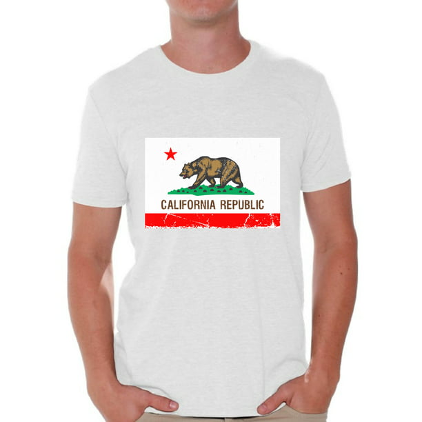 Sacramento Bear California Flag Mens T-Shirt Californian State